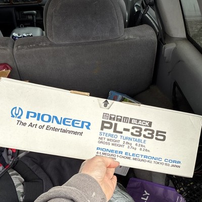 Pioneer PL-335 Black Stereo Turntable MPN PL-335 Model PL-335 with Box