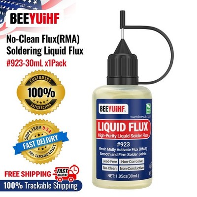 BEEYUIHF No Clean Liquid Solder Flux Dropper Electrical Soldering (30 mL/1 Oz.)