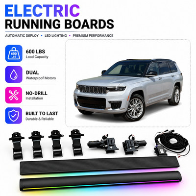 Electric Running Boards Power Side Steps Fits For Jeep Grand Cherokee L 2021+