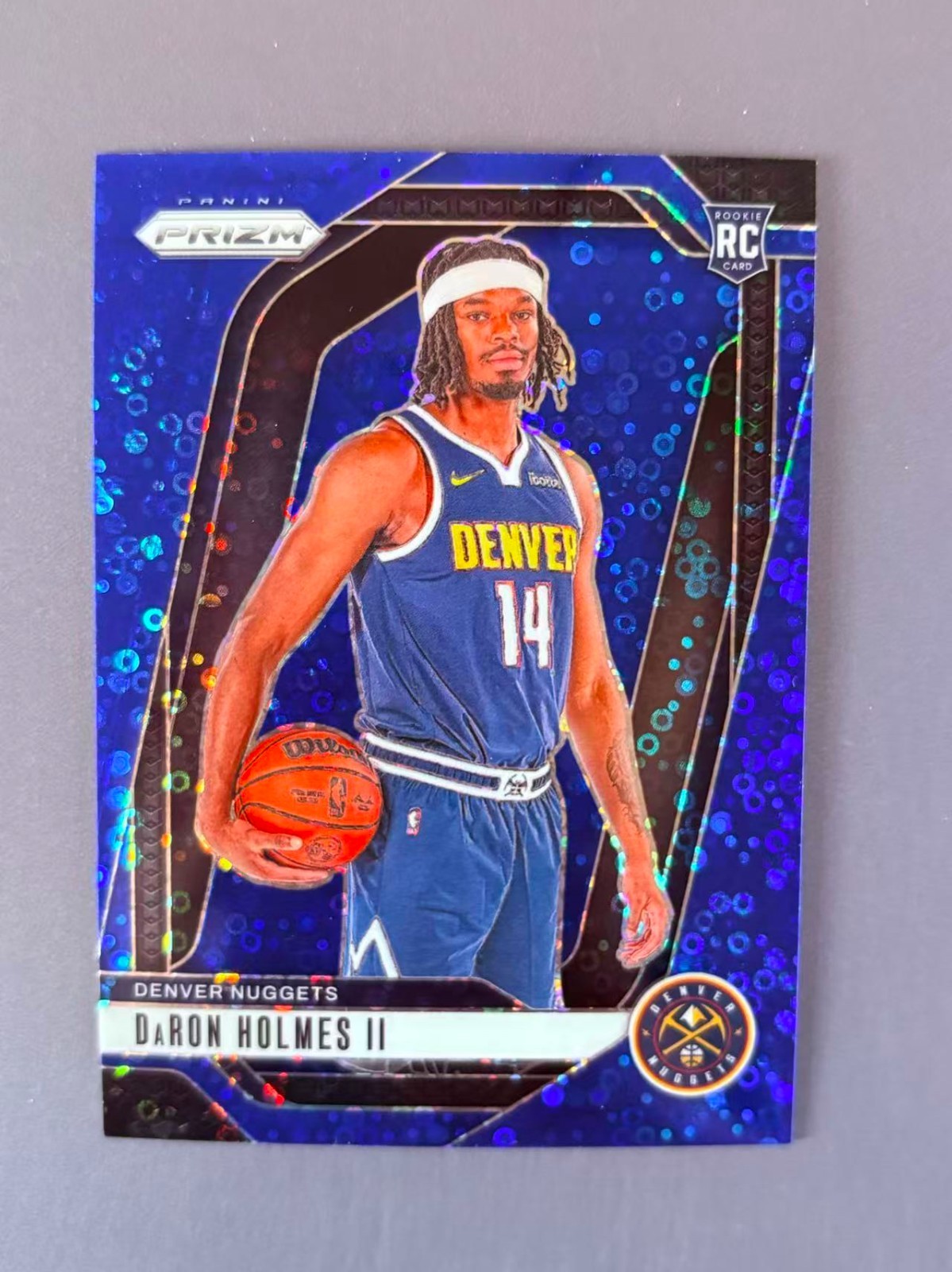 Daron Holmes II 2024-25 Panini Prizm Blue Disco Prizm /150 RC #235