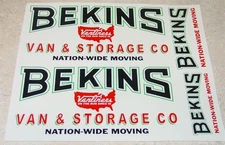 Smith Miller Mack Small Graphic Bekins Stickers Set Pair SM-049