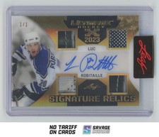 2023-24 Leaf Ultimate X Signature Relics Spectrum Gold Luc Robitaille 1/1