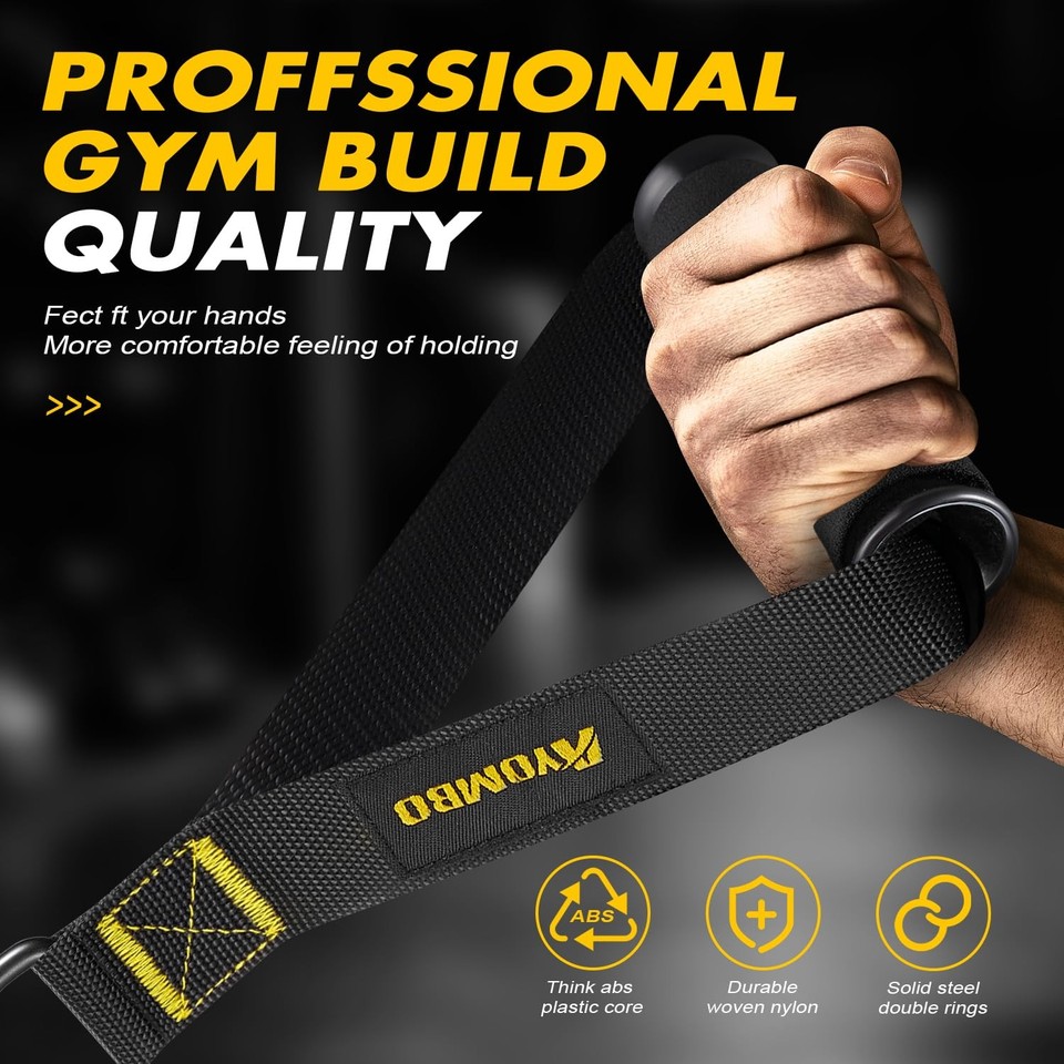 Ayombo Gym Exercise Handles, Gym Cable Attachments, Resistance Band and ...