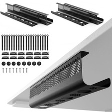 Cable Management Under Desk 52PCS - Cable Management Tray Kit Ventilated Hexa...