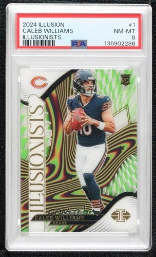 2024 Panini Illusions Illusionists Caleb Williams #1 PSA 8 Rookie RC