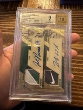 2021 Panini Phoenix Joe Namath Zach Wilson Dual Patch Auto 1/1 Jets Superfractor