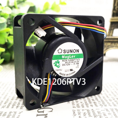 SUNON Fan KDE1206PTV3 DC 12V 0.7W 60*60*25MM 2-Pin Silent Server CPU Cooling Fan
