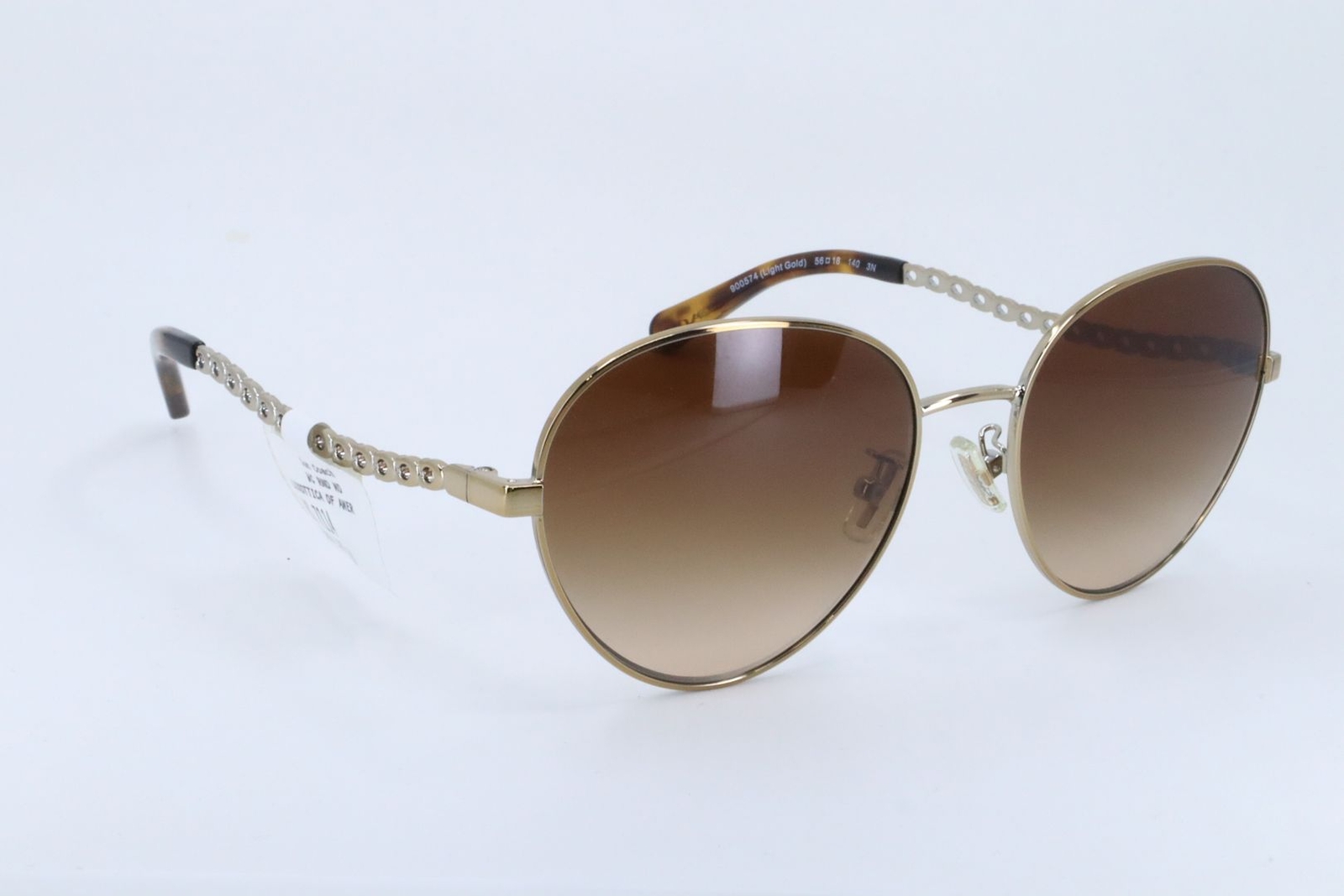 Coach HC7114 Light Gold Aviator Unisex Full Rim 56-18-140 Sunglasses