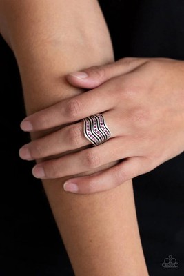 Paparazzi Fashion Finance Pink Ring - New
