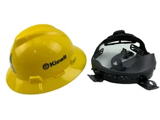 MSA V-Gard Slotted Full Brim Hard Hat w/ Fas-Trac III Suspension - Yellow
