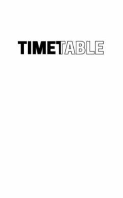 Timetable, Brand New, Free shipping in the US