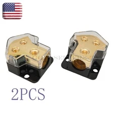 Car audio power distribution block 0/2/4GA in 4/6/8GA out for amps