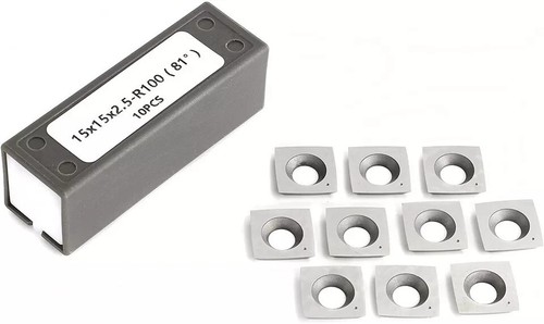 Insertos de carburo de 30 grados de 15 x 15 x 2,5 mm 10 piezas para cepilladora de cabezales de corte Shelix - Imagen 4 de 5