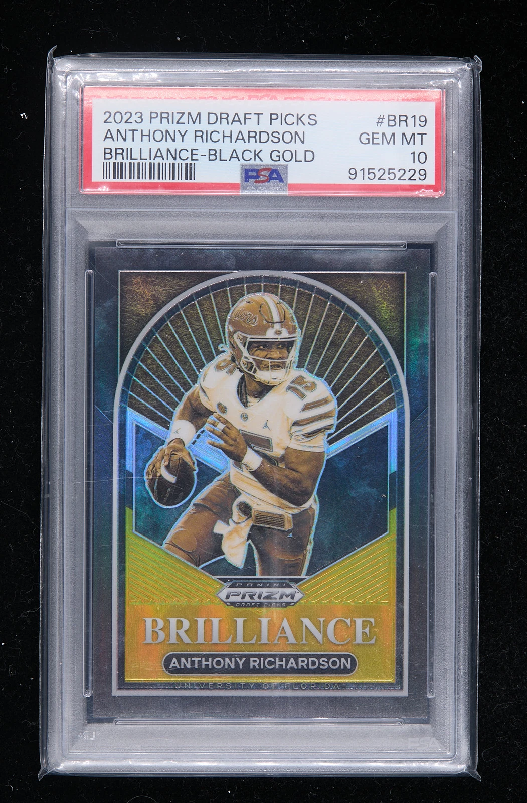 Anthony Richardson Panini Prizm Draft Picks Brilliance #BR19 Black Gold