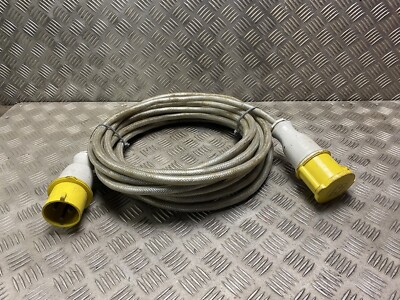 32 Amp 110V Baustellenstrom Verlängerung verstärktes Kabel 14mm Ø Durchmesser 14,8m Länge