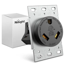 Nilight 30AMP RV Power Outlet 125V NEMA TT-30R Heavy Duty RV Receptacle