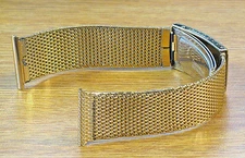 Duchess USA 20mm 1960s Gold Mesh 1/40 10K R.G.P New Old Vintage Watch Band 