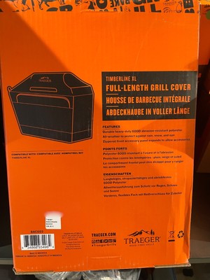 Traeger BAC375 Grillabdeckung – Volle Länge, Wasserabweisend, Für Select Pro & Elite Grills
