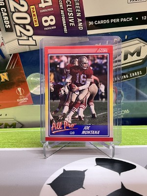 SCORE Football NFL 1990 Quaterback Joe Montana ALL Pro Card Legend 49ers #582