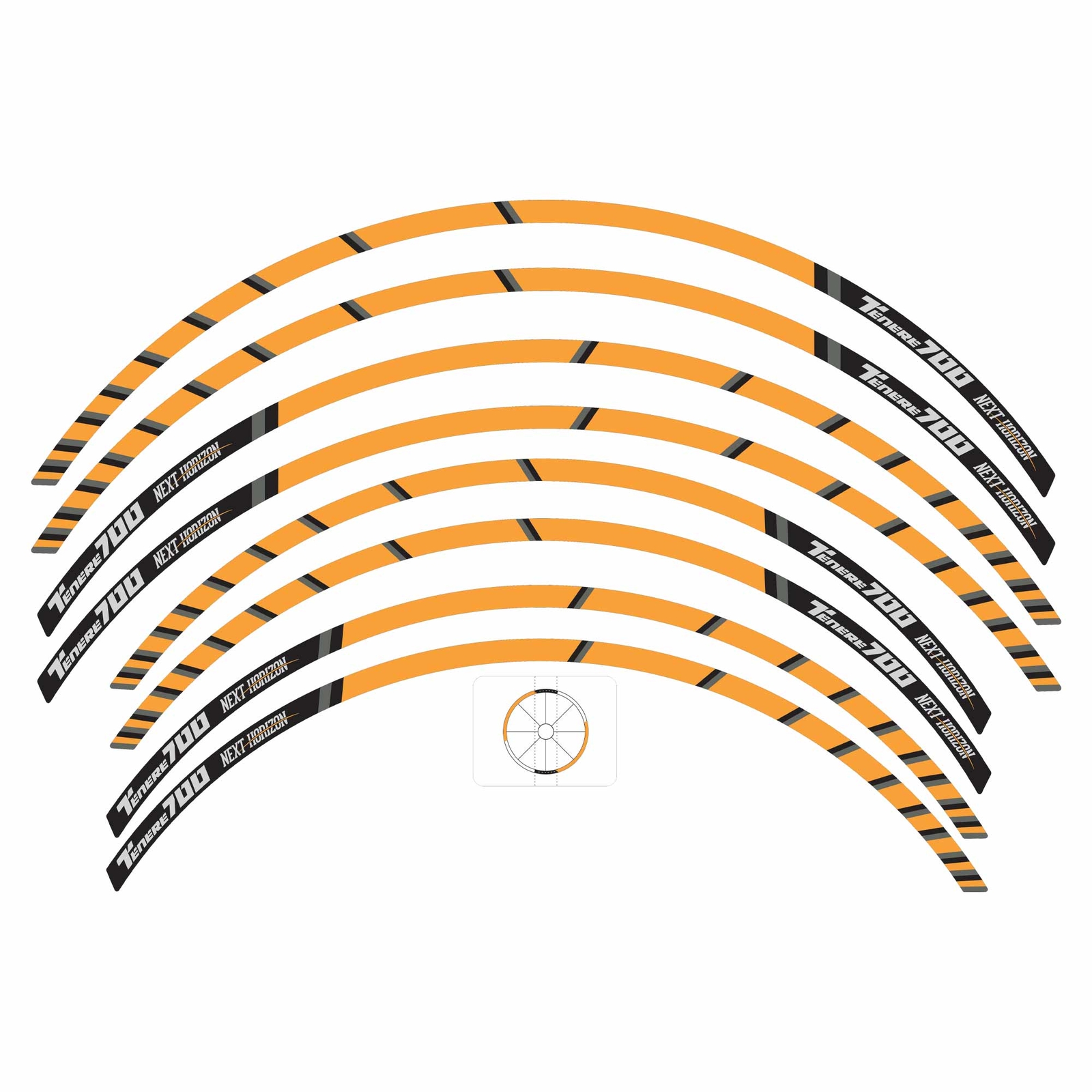 Labelbike - Kit De Protection Pour Jantes De Moto Compatible Avec Yamaha Tenere 700 2022