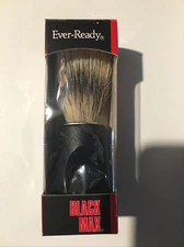 Vintage Ever-Ready Black Max Shaving  Brush Black Handle Natural Bristle Brush