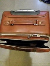 Leather trolley luggage, Montegrappa, leather hand luggage trolley