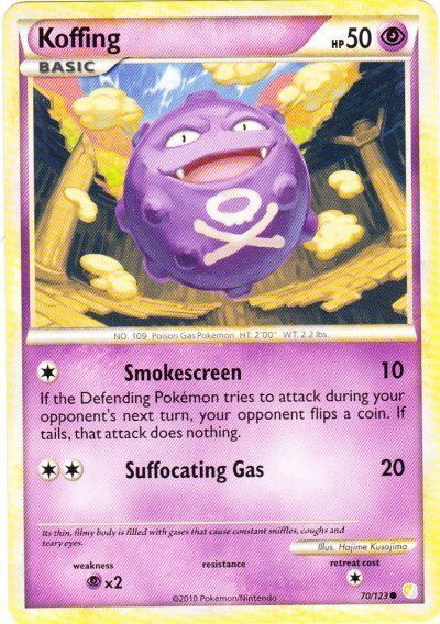 Pokemon - Koffing - 70/123 - Common - HeartGold SoulSilver - NM