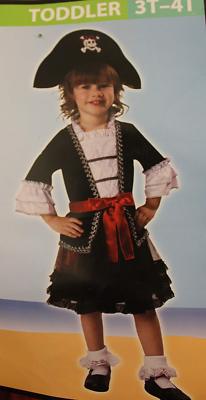 Halloween Deluxe Cute ROYAL PIRATE COSTUME, LITTLE GIRLS - 2T - Dress Up |  eBay