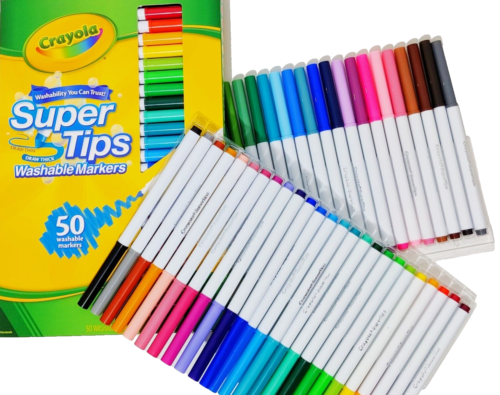 Crayola 50 count Washable Super Tips Colouring Markers 50 Colors 58-5050 - Picture 6 of 6