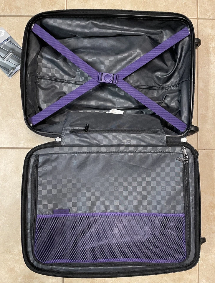 Samsonite Ziplite 3 DEEP PURPLE 20" Hardside Spinner Carryon Suitcase Luggage - Image 3 of 4