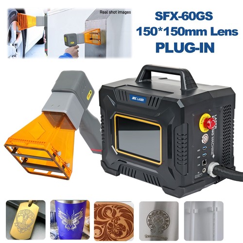 60W Portable Laser Marker Engraver 150mm Lens Laser Engraving Machine Plug-in - 第 1/13 張圖片