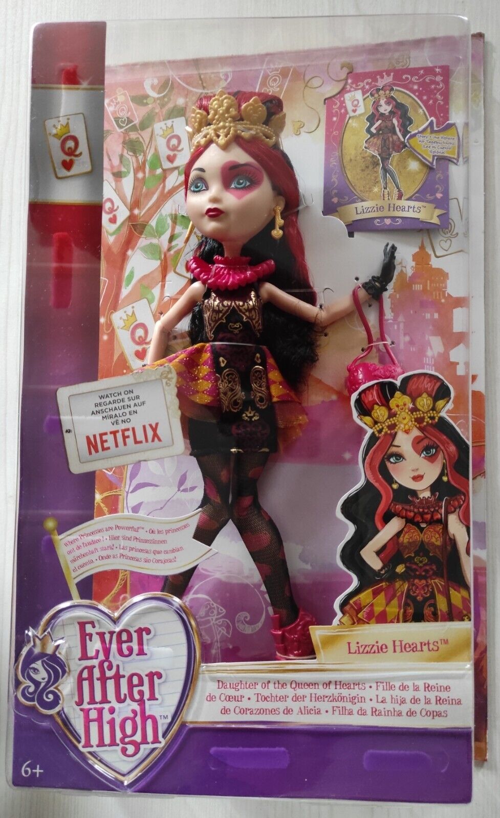 Ever After High First Chapter 2nd Release Lizzie Hearts Doll ( BJG98)  Collectors