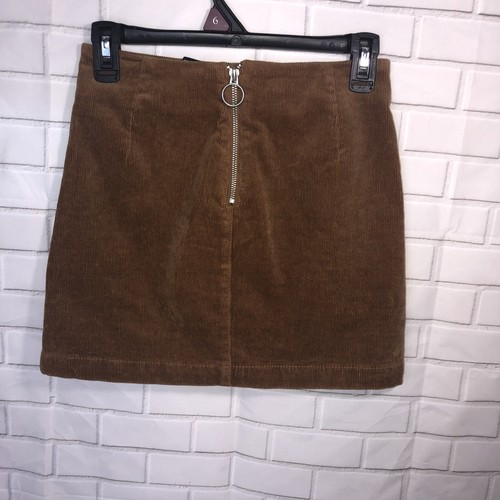 NWOT forever 21 Brown Corduroy Mini Skirt women XS - Picture 5 of 6