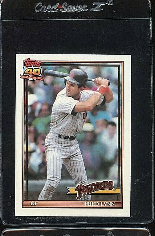 1991 TOPPS TIFFANY #586 FRED LYNN SAN DIEGO PADRES 