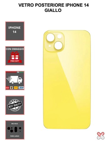 VETRO POSTERIORE PER IPHONE SERIE 14-14 PLUS- 14PRO 14 PROMAX - Imagen 4 de 43
