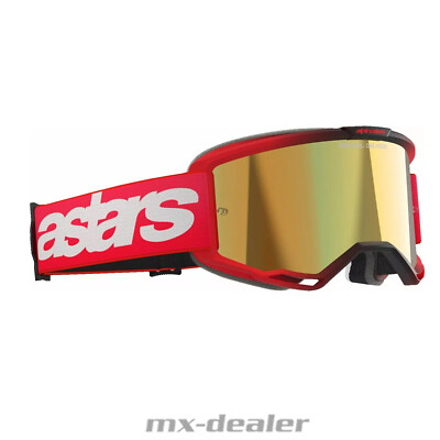 Alpinestars MX Brille Vision 5 Blaze Rot verspiegelt Motocross Enduro Cross