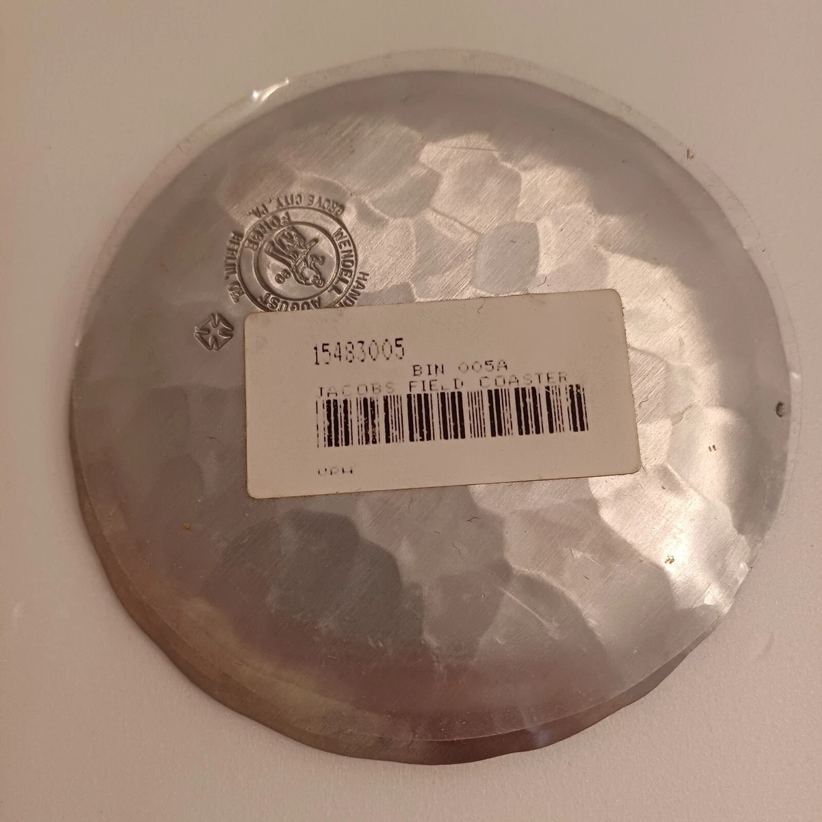 Wendell August Forge Cleveland Jacobs Field Coaster Aluminum Hand Hammered