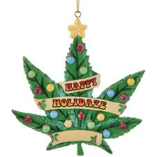 Kurt Adler Cannabis Happy Holidaze Standard,Ornaments