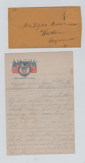 CIVIL WAR LETTER 16th MA Infantry Prisoners Alexandria VA Killed Gettysburg