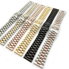 12mm-22mm Metal Watch Bracelet Stainless Steel Watch Band Strap Replacement