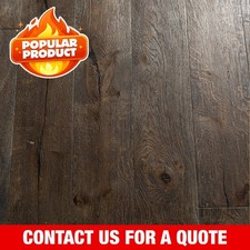 🗽Sample* 15mm Black Knight Distressed Oak Engineered Wood Flooring - £64.99SQM