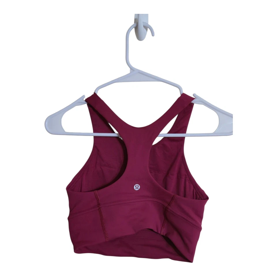 Lululemon Bra Women 6 Maroon Wunder Train Sports Long Line Athleisure LW2CNSS - Image 2 of 4