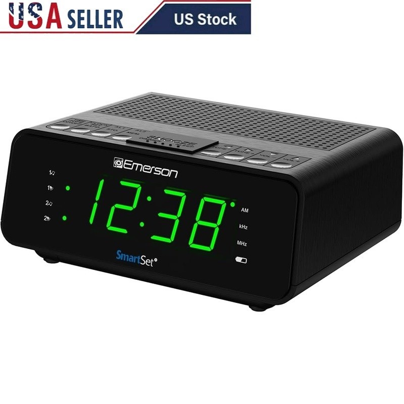 Digital LED Alarm Clock W/ AM FM Radio Snooze Timer Adjustable Brightness New