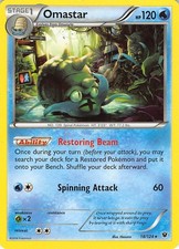 Omastar 18/124 Rare Fates Collide Pokemon Near Mint