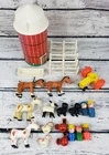 Vintage Fisher-Price Farm Silo w/ Tractor, Animals, People and Lots Accessories