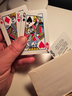 Vintage Altered Card Three Card Monte Magic Novelty Trick Gag