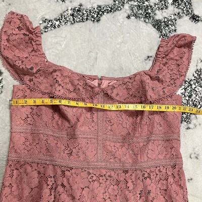 City Chic Lace Dress Pink Asymmetrical Hem Flutter Sleeve Womens Sz Plus L 20 City Chic Lace Dress Pink Asymmetrical Hem Flutter Sleeve Womens Sz Plus L 20
