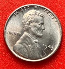 1943-P Lincoln Wheat Cent Penny GEM BU From an Original Bank Roll