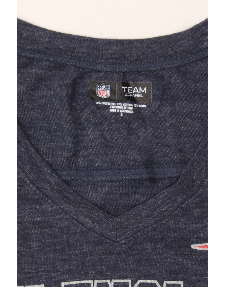 NFL Womens New England Patriots Graphic T-Shirt Top UK 10 Small Navy Blue CZ51 - Image 3 of 3