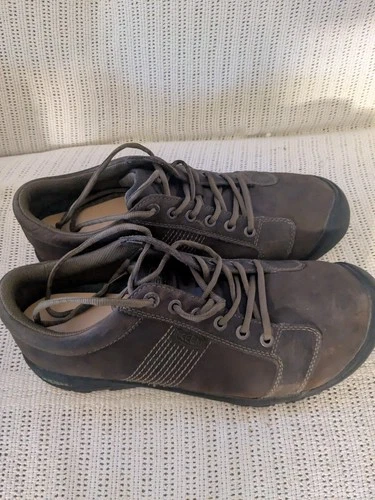 KEEN Austin Brown Leather Casual Mens Size  13 Low Top Oxfords Orthofeet Insoles